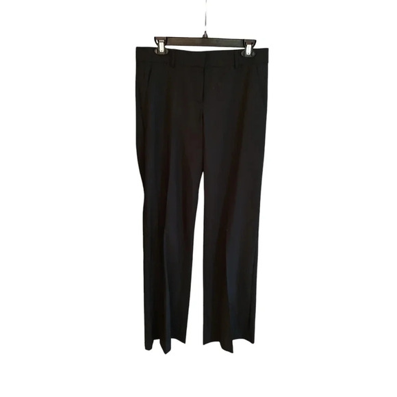 Theory Emery Black Tailor Wide Leg Wool Blend Pants - Picture 3 of 6